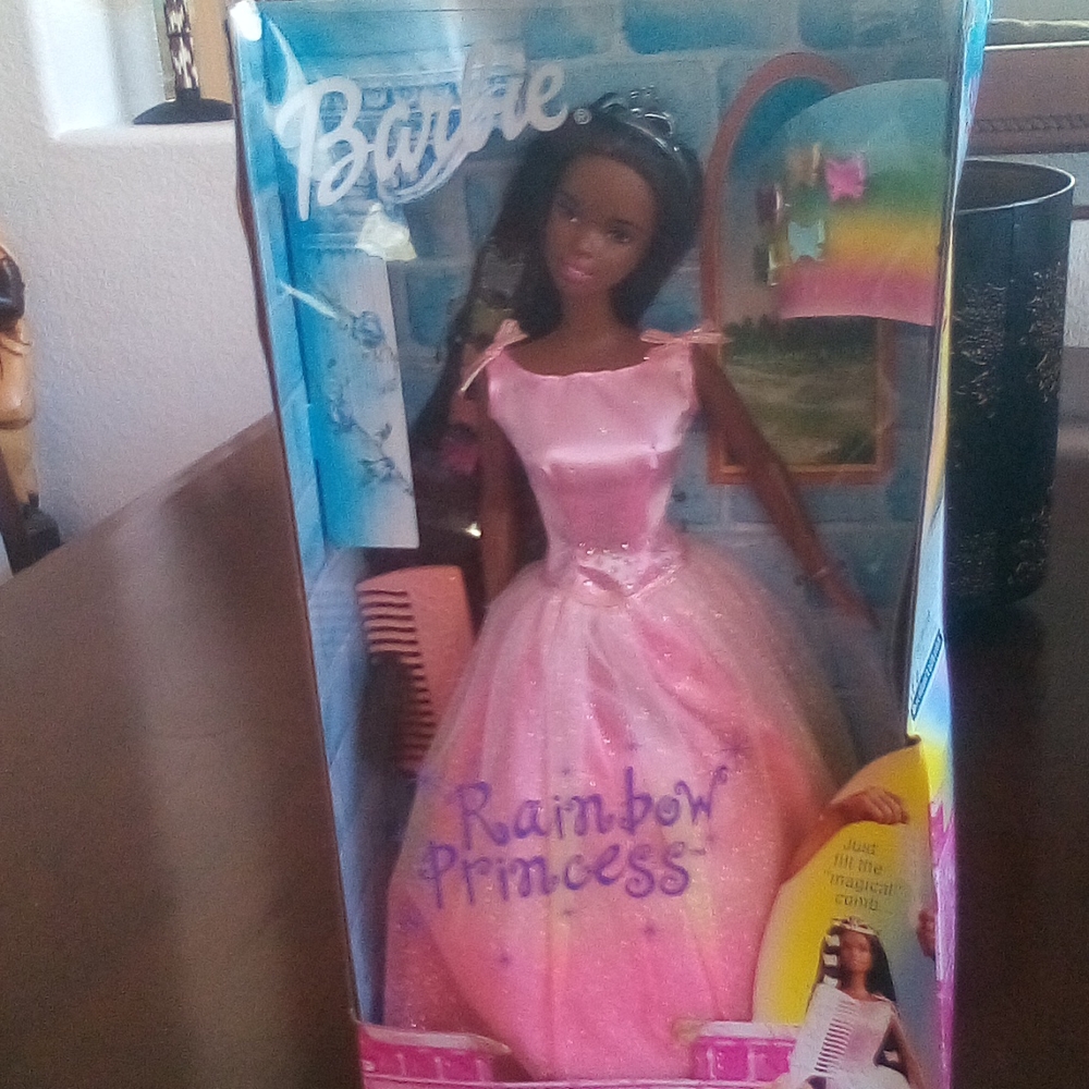 Black rainbow princess Barbie